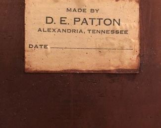 D.E. Patton made Grandfather Clock