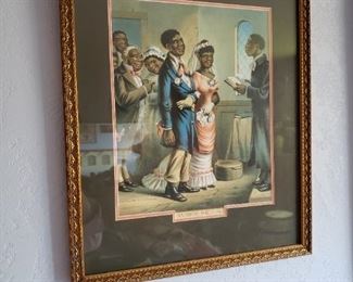 'Black Sambo' Wedding Print - Expert says these are Rare original prints. 