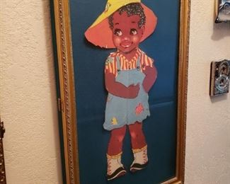 Vintage Framed Paper Doll
