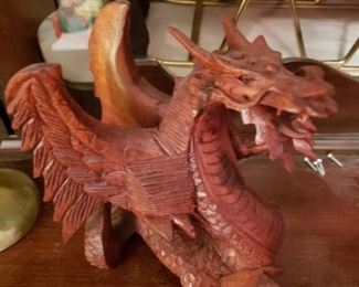 Wood Carved Japanese Dragon