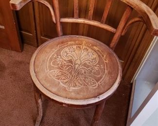 Antique Nouveau Chair with Design
