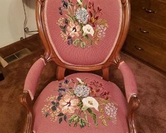 Needlepoint by our Sweetheart on a Gentlemen's Chair