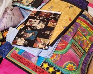 Fabrics and more fabrics. 