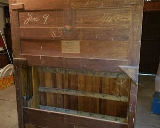 Back of Murphy Bed. For Bed to come down the piece slides to the right or left