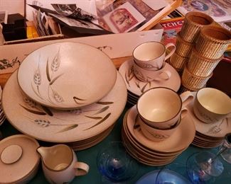 Contemporary Modern Dish Set - 'Wild Rice' Stoneware - made in Japan