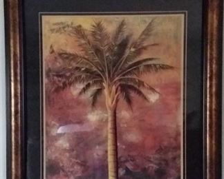 Palm tree print 36" wide x 46" tall
