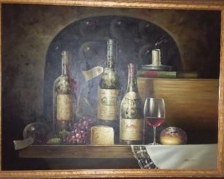 Canvas oil painting 41" tall x 53" wide