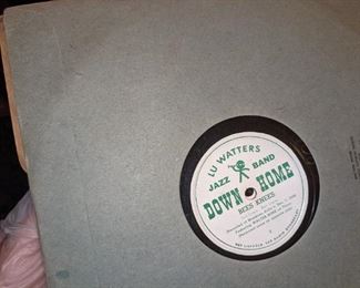 very large volume of 78's  Lu Watters, Tommy Dorsey, Dizzy Gillespie, Duke Ellington, Les Brown, Woody Herman. as well as 33's and 45's. Broadway hits and many more.
