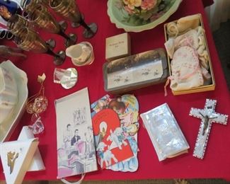 VINTAGE COLLECTIBLE GREETING CARDS AND BABY CLOTHES