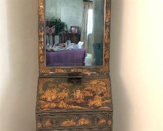 Lacquer secretary purchased in 1981 at Manheim Galleries in New Orleans as 18thc French