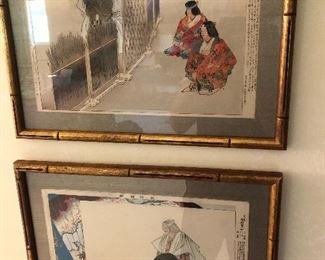 2 antique Japanese prints