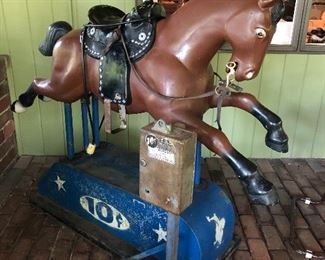 Vintage working Coin Op galloping horse, 10 cents, didn't you always want to own one!