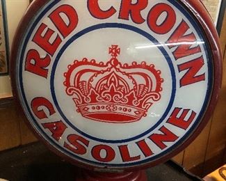 Front Side of Royal Gasoline Red Crown gasoline gas globe