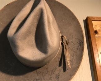 Cowboy hat signed by Gene Autry