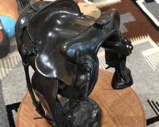 Bronze saddle by George Walby about 10''