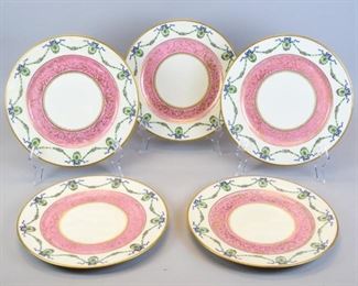 68 5 William Guerin Limoges Service Plates 5 WG & Co. (William Guerin & Co.) service plates. Limoges France WG & Co. and Guerin Pouyat Elite Ltd. Eleod Ivory Limoges France backstamps. Each 11"-diameter. 1 chipped on underside of rim.