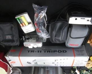 TR-11 Tripod, Cameras & Battery Charger