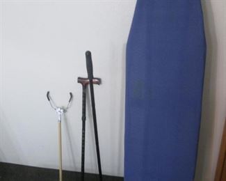 Ironing Board, Cane, Sweeper & Grabber