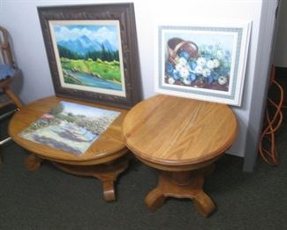 Wall Art Assortment & 2-Matching End & Coffee Tables