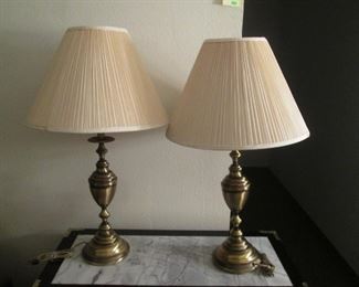 2-Brass Bases Table Lamps