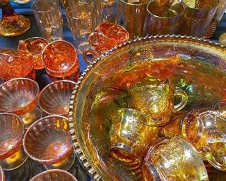 Marigold carnival glass