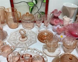 Pink Depression glass