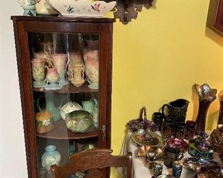 Mahogany curio cabinet