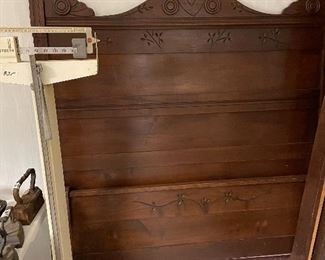 Antique bed & medical scales