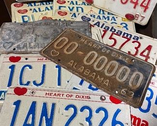 Vintage car tags