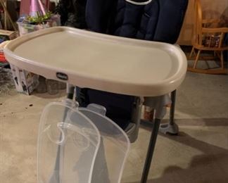Chico High Chair - Like New with 2 snap on tray protectors