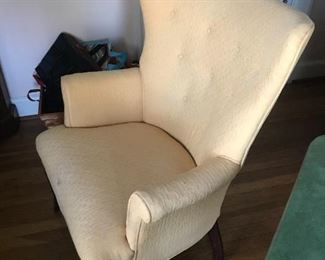 Yellow Wing Back Chair