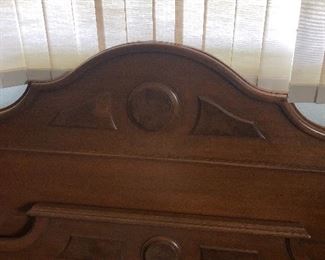 Antique headboard and footboard