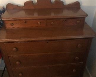 Antique pine wood  6 drawer dresser 