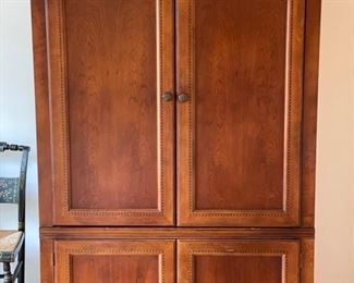 Storage/Media armoire. Measures 45"W x 68"H x 24"D