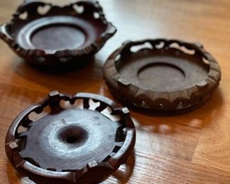 Assorted wood pedestal bases