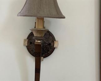 Pair of wall sconces. One shown
