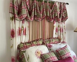 Pink & green bedding