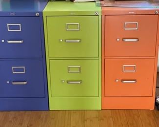 Metal file cabinets