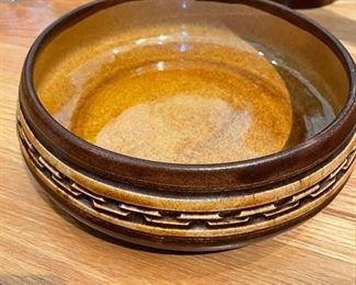Brown ceramic bowl