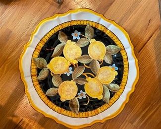Deruta Italian ceramic lemon serving platter. Photo 1 of 2