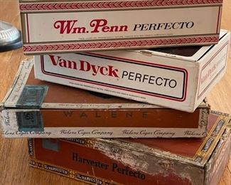 Set of 4 vintage cigar boxes