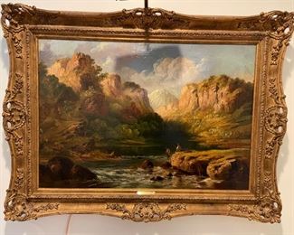 Favorite Fishing Hole, Robert Clothier original oil painting. Photo 1 of 2.