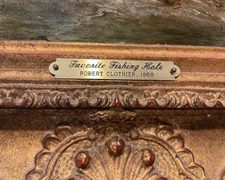 Favorite Fishing Hole, Robert Clothier original oil painting. Photo 2 of 2.