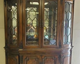 China cabinet with tap lighting, 8ft tall