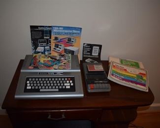 Radio Shack TRS 80 Color computer with cassette, manuals, comics, advertisements and more