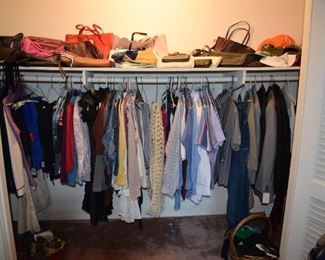 Great Selection of Vintage Clothing and purses from Gap, Ann Taylor, Banana Republic and Athleticwear for her from Nike, Umbro, Russell and Addidas