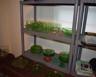 Green Depression Glass