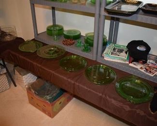 Green Depression Glass