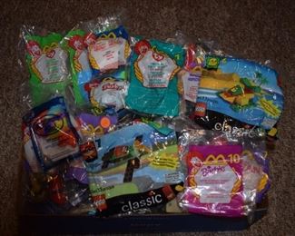Large Collection of UPOPENED McDonald's Happy Meal Toys