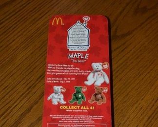 McDonald's Maple Beanie Baby w/ ERRORS